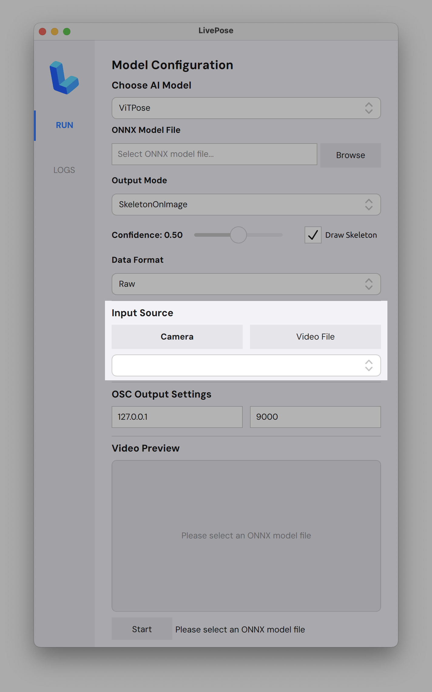 Input source selection